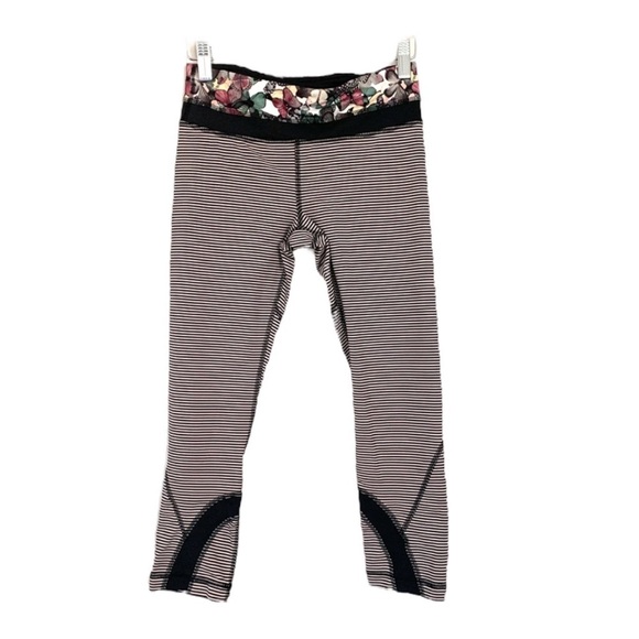 🌺LULULEMON Inspire ll All Full-on Luxtreme Striped /Butterfly Waistband Size 8🌺 - Picture 3 of 9